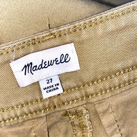 Madewell size 27 tan wide leg crop pants - Picture 5 of 8